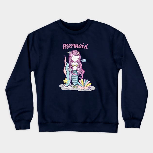 Mermaid Lover Crewneck Sweatshirt by JeffDesign